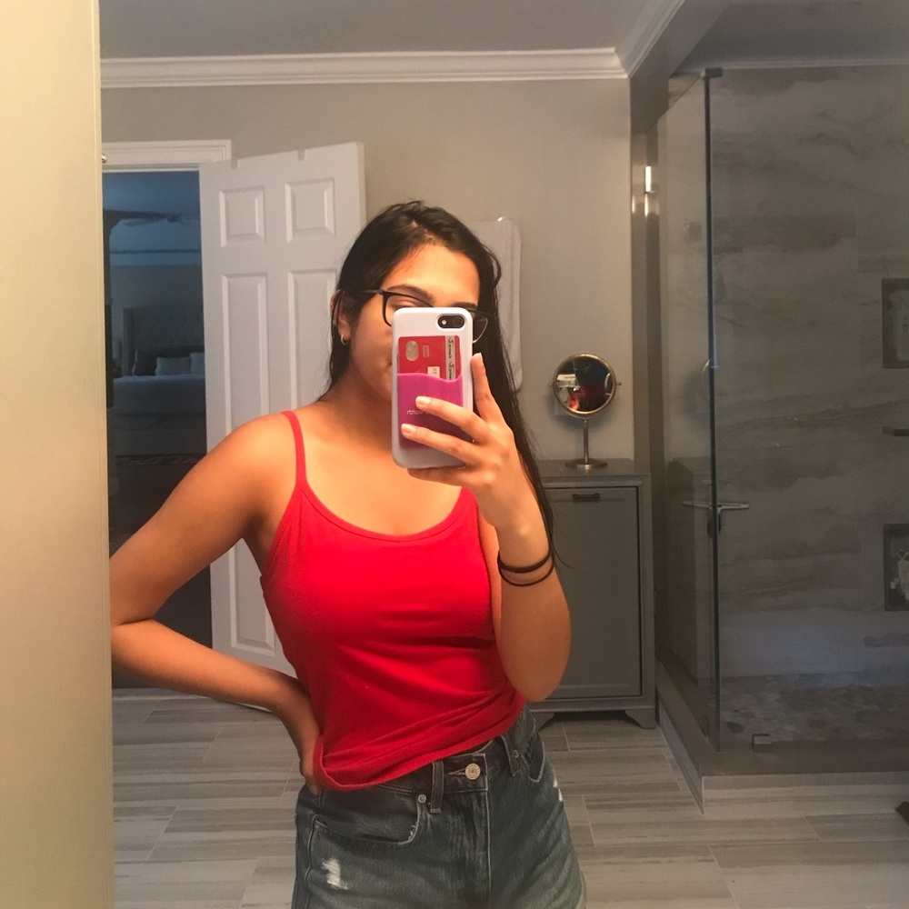Red Cami Tank Top